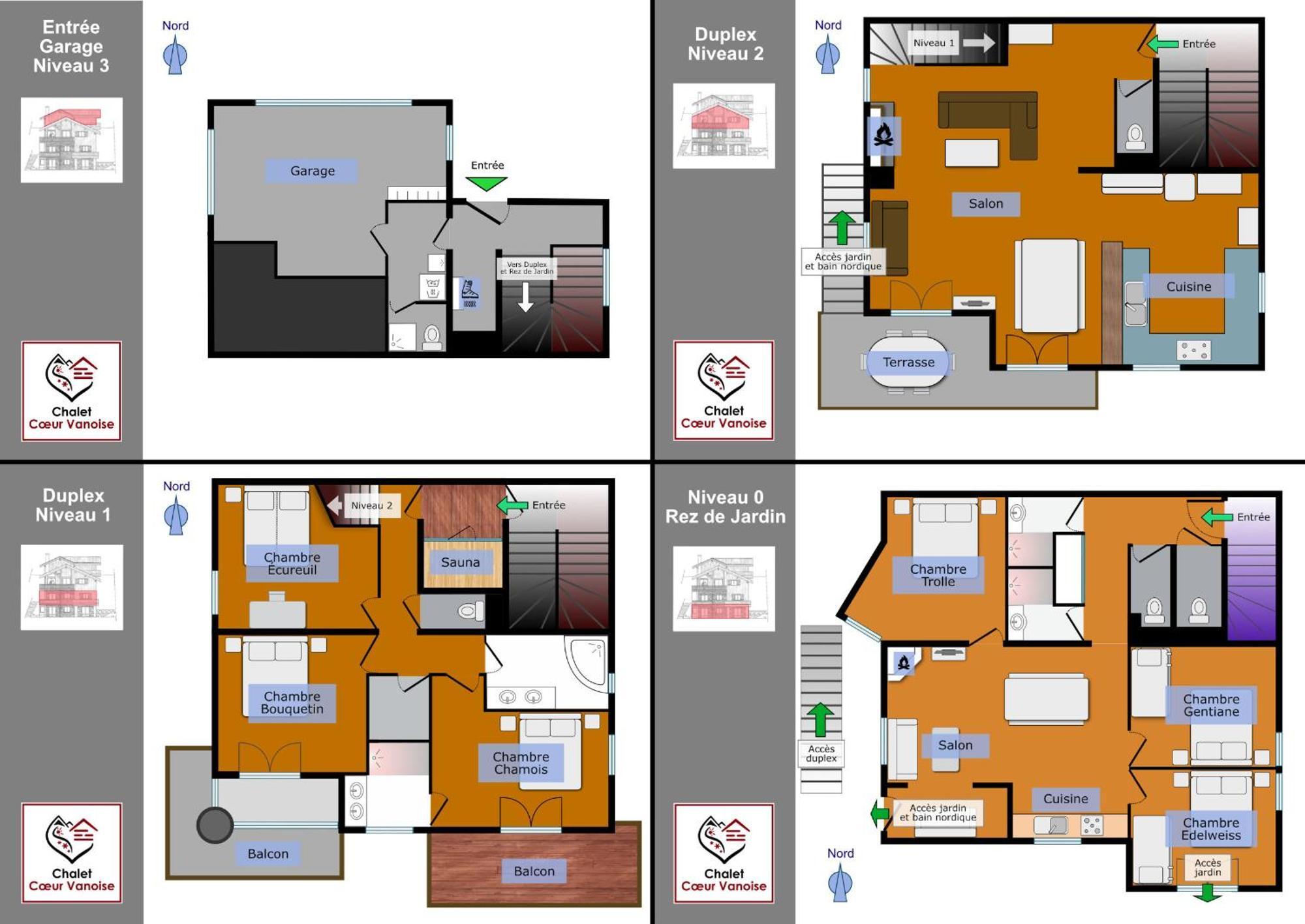 Chalet Des Trappeurs Coeur Vanoise 15 Persons Ла-Плань Экстерьер фото